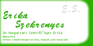 erika szekrenyes business card